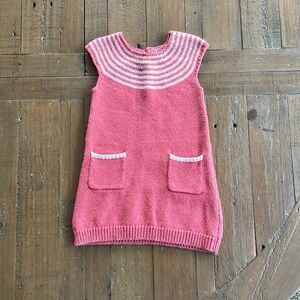 Baby Boden coral knot sweater dress